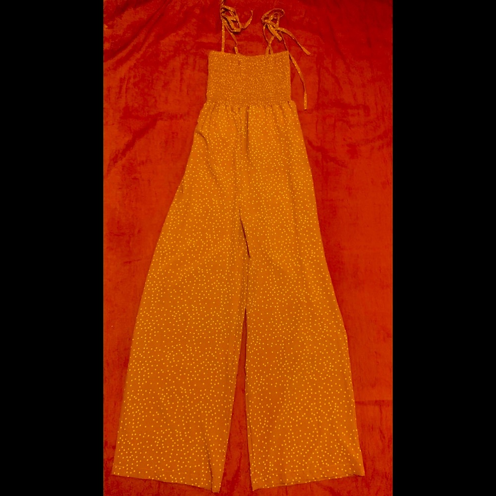 Orange Polka Dot Jumpsuit